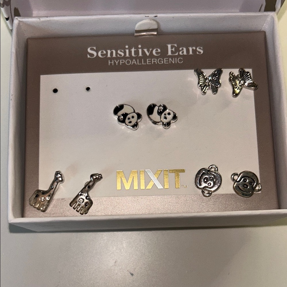 Mixit Animal Charm Earrings Set
